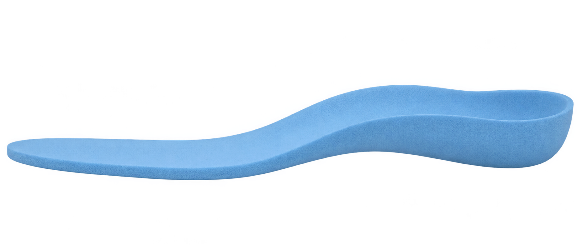 Seitenansicht einer hellblauen Formthotics Einlage